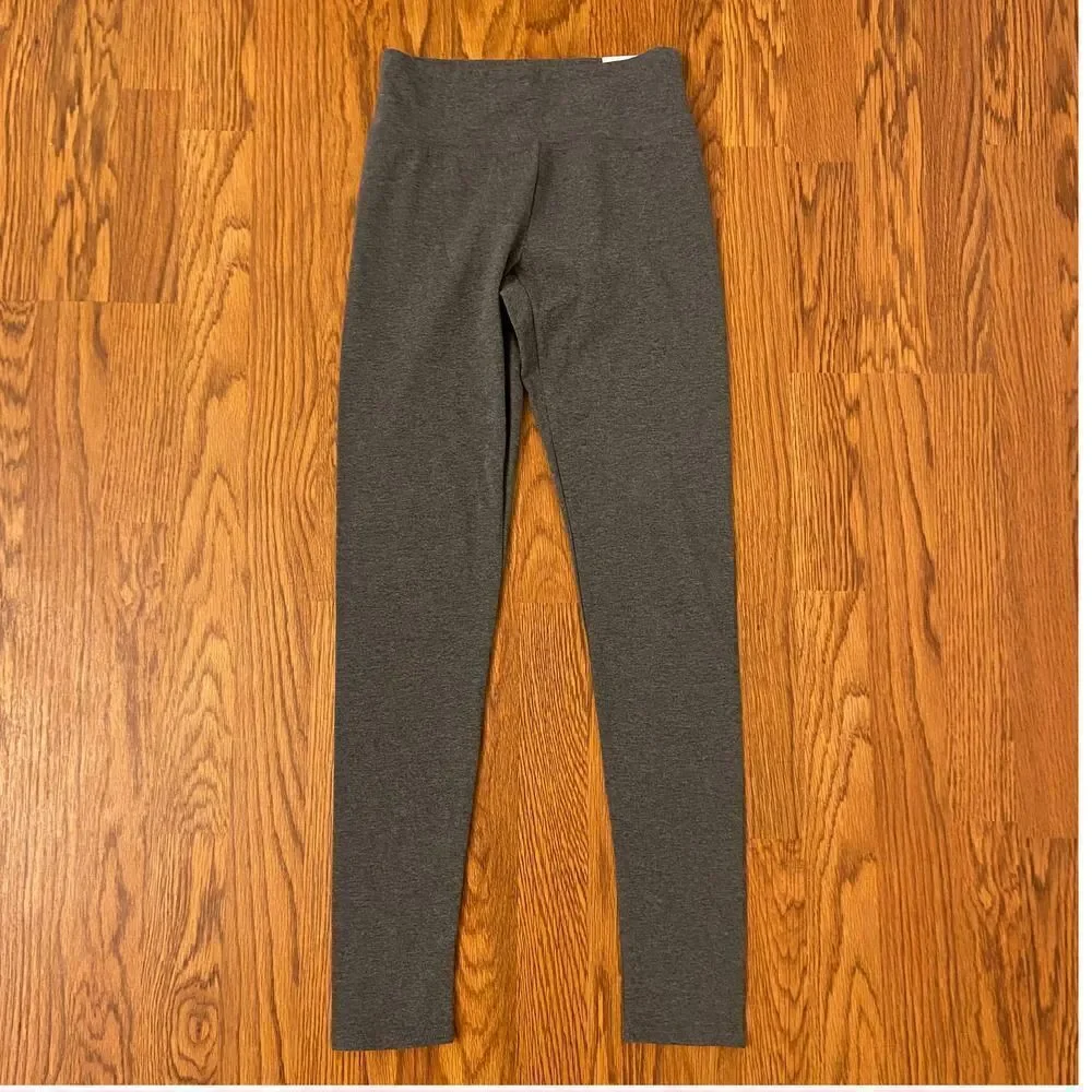 NEW Aerie Feel Comfy Everyday Stretch Cotton Leggings Gray Small